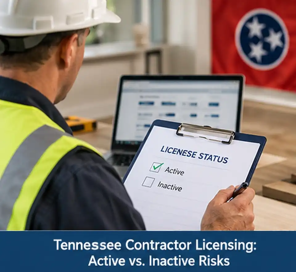 Tennessee Contractor Licensing Active vs. Inactive Risks